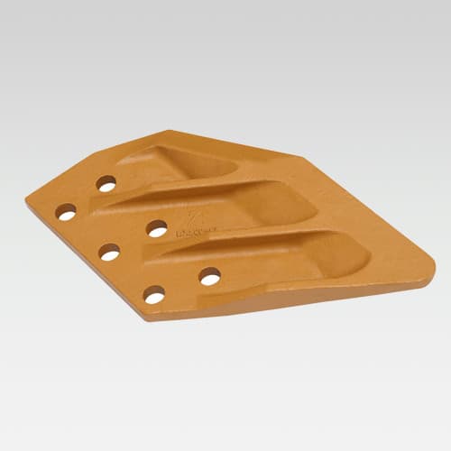 Caterpillar E200B excavator bucket side cutter detail 2